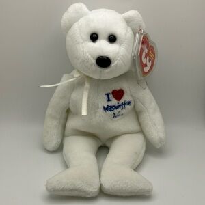 3/$30 | TY Beanie Baby | Washington D.C. the White Teddy Bear Plush Toy